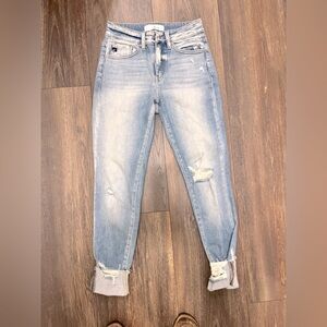 KanCan distressed jeans.